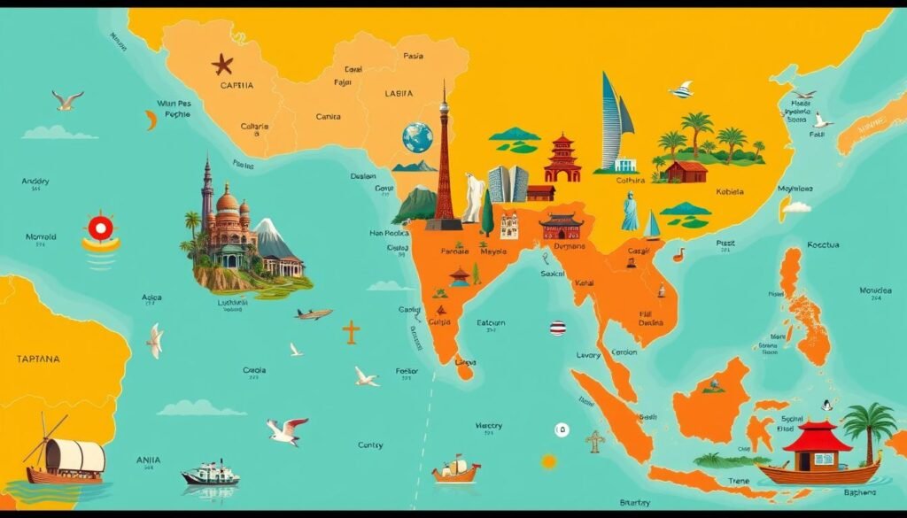 Países asiáticos sin visa para caribeños