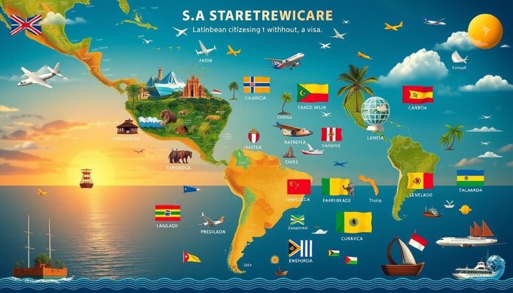 Países latinoamericanos sin visa para caribeños