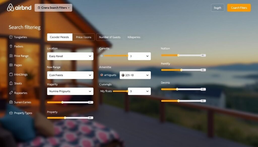Filtros de búsqueda de alojamiento