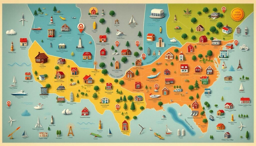 Mapa de ubicaciones de Airbnb