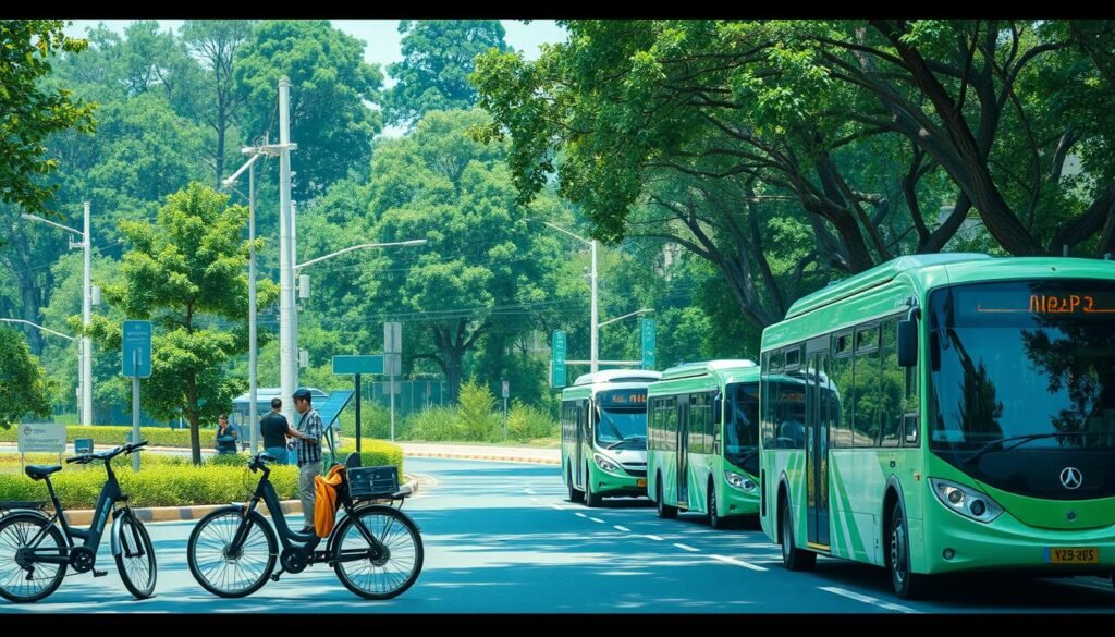 Transporte sostenible en viajes