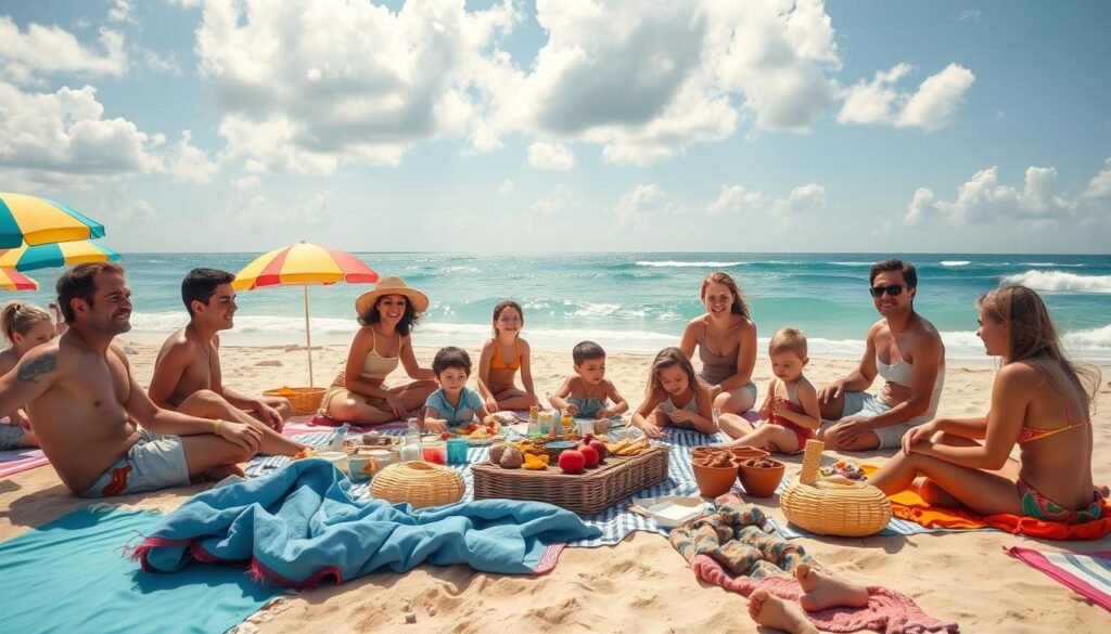 Vacaciones familiares en grupo
