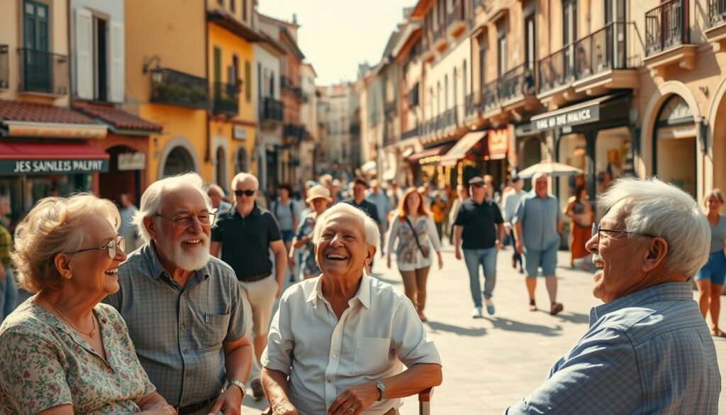 Jubilados disfrutando en España