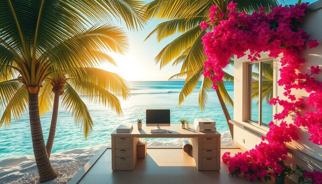 Lugares paradisíacos home office