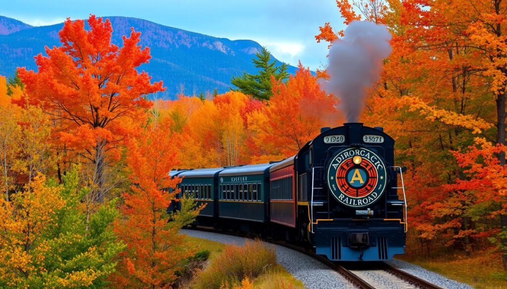Adirondack Scenic Railroad train journey, one of the best places to visit in Utica NY