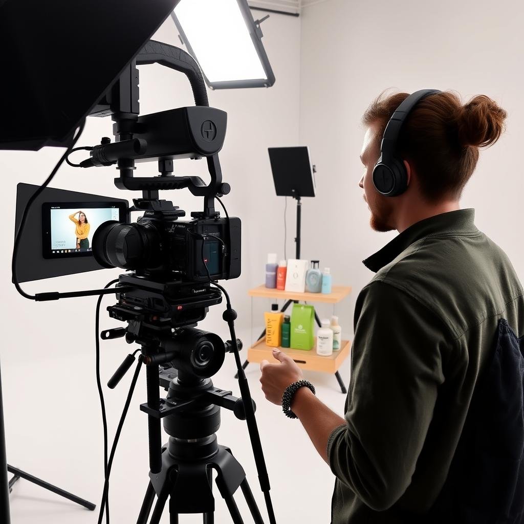 Creador de contenido grabando video patrocinado para ganar $10,000 en 21 días
