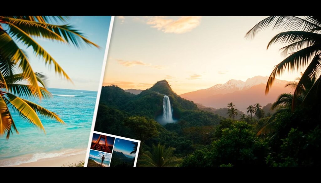 Edición de fotos de viajes en redes sociales