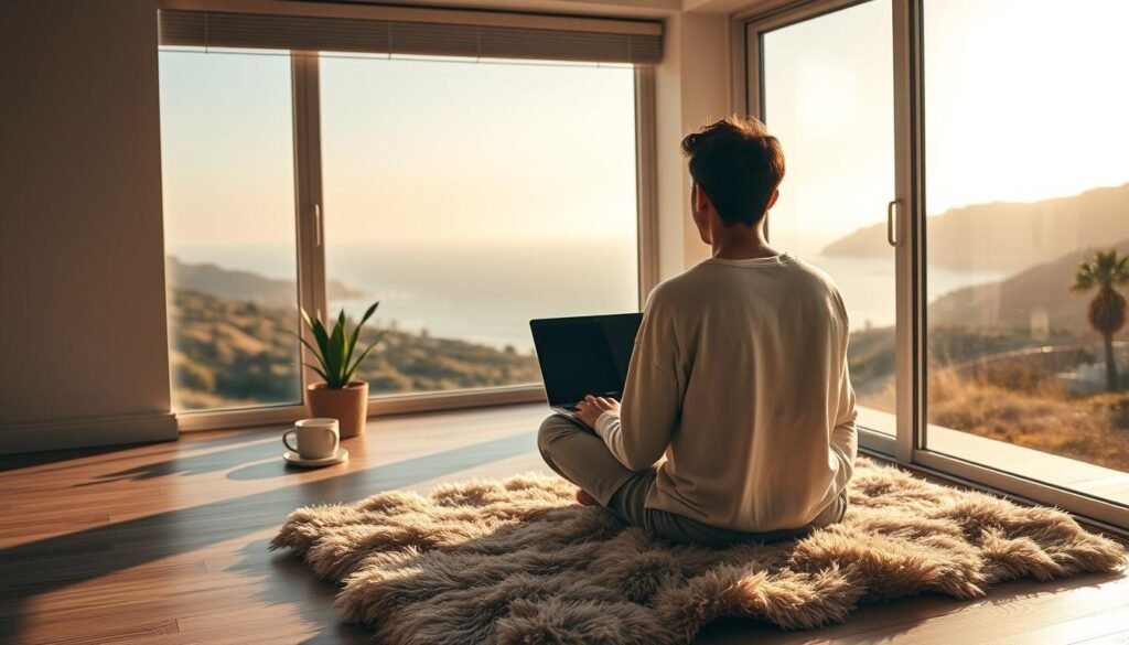 Equilibrio trabajo vida nómadas digitales