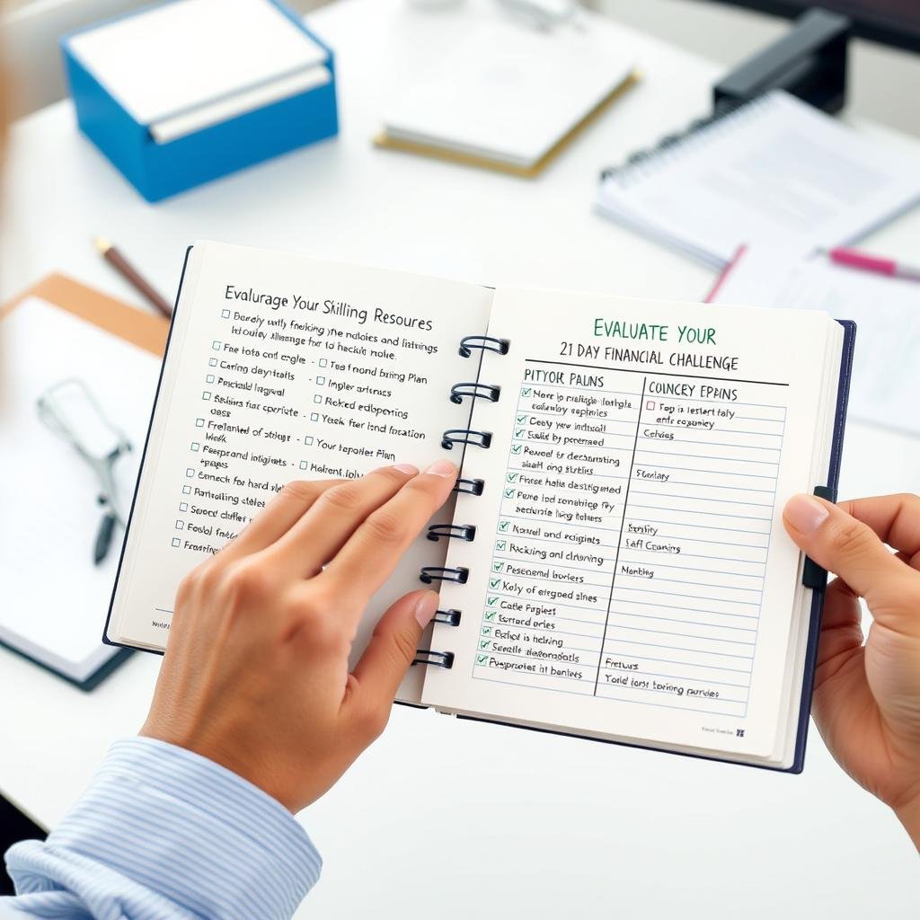 Persona evaluando sus habilidades y recursos para el plan de 21 días para ganar $10,000