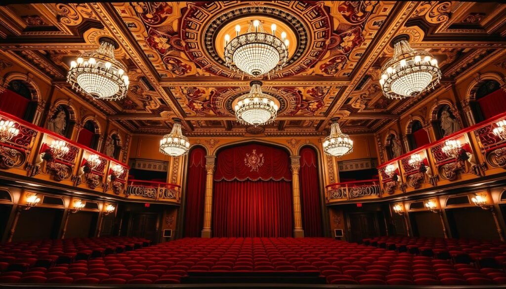 Stanley Theatre's ornate interior, a must-see among the best places to visit in Utica NY