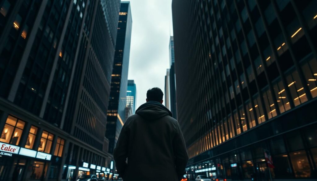 Viajero solitario en Nueva York
