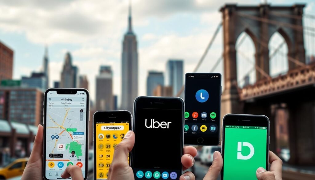Apps de transporte público en Nueva York