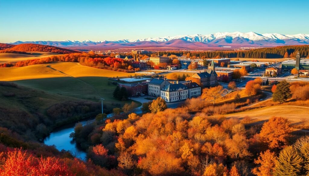 Paisajes de Utica en diferentes estaciones