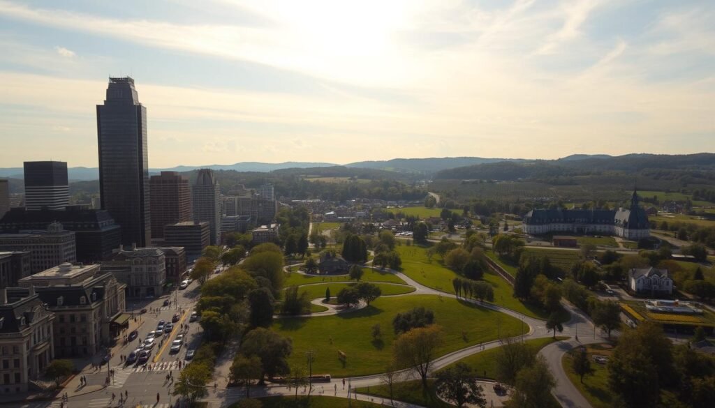 Poughkeepsie paisaje urbano y rural