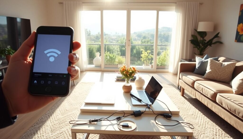 Verificación de conectividad en alquiler vacacional